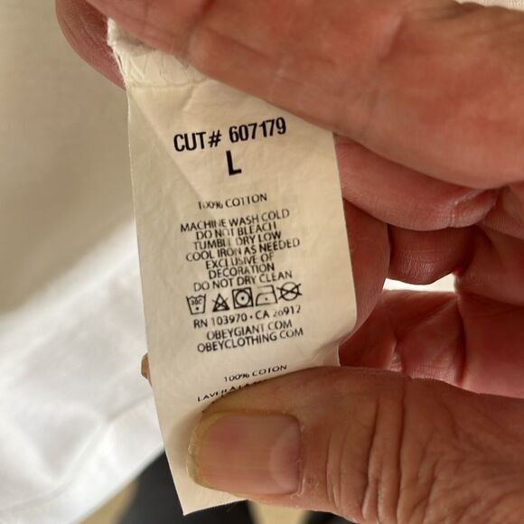 Obey Growth T-shirt Size L NWT White - Picture 5 of 5